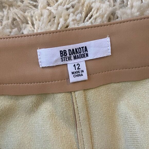 BB Dakota by Steve Madden Women's Faux Leather Too Late Skirt Y2K Size 12 NWOT - Picture 6 of 6